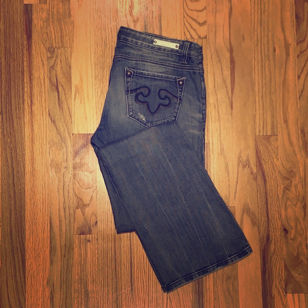 ReRock for Express low rise boot leg jeans 8L tall